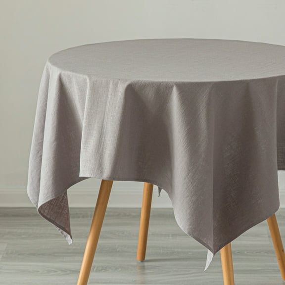 Deerlux 100 Percent Pure Linen Washable Tablecloth Solid Color
