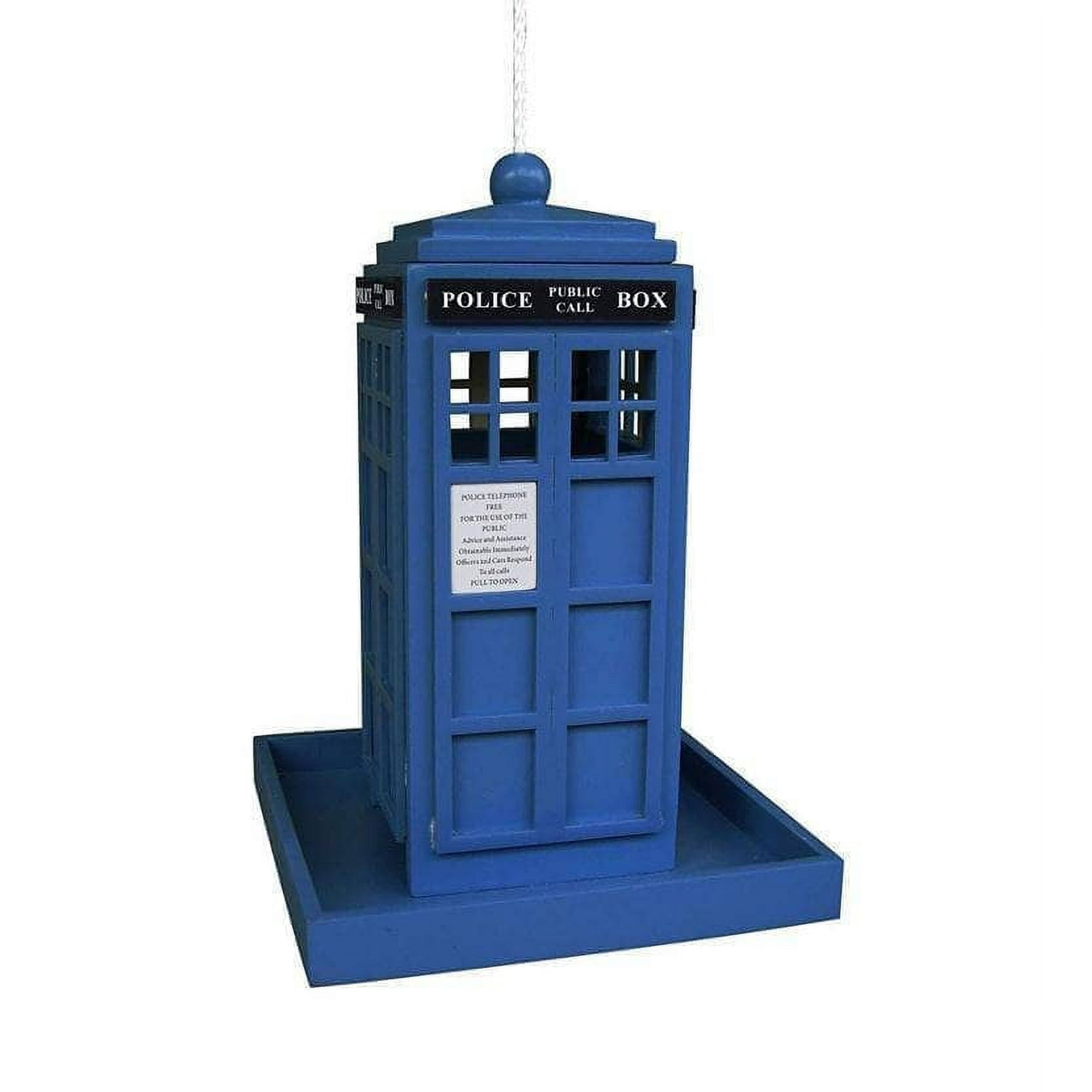 Home Bazaar Police Call Box Bird Feeder