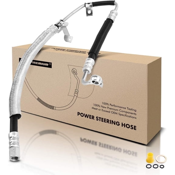 A-Premium Power Steering Pressure Hose Line Assembly Compatible with Toyota Camry 2001-2006, Solara 2004-2006 2008 & Lexus ES300, ES330, 3.0L 3.3L, with O-ring & Aluminum Foil Sheath, From Pump