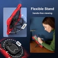 thumbnail image 6 of Shockproof Case for Apple iPad Air 13 M2 2024, Build in Pencil Holder Rotating Stand Shoulder Strap Bumper Shockproof Rugged Kids Friendly Case Cover for iPad Air 13 Inch M2 2024, Red+Black, 6 of 8