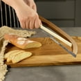 thumbnail image 4 of Toaster Saw for Kitchen Use Bread Knife for Homemade Bread Walnut Bow Bread Cutter with Ultra-Sharp Serrated Stainless Steel，Sourdough Bread Knife for Bagels, Baguettes, 4 of 8