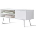 thumbnail image 6 of Cozy Castle TV Stand for 50 Inch TV, Modern TV Console with Shelf and Door, Entertainment Center, White, 6 of 6