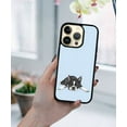 thumbnail image 5 of WIRESTER Shockproof Soft Rubber Cover Case for Apple iPhone 14 Pro 6.1" 2022, Boston Terrier Dog Lying Down Looking Up On Light Blue Background, 5 of 5