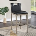 thumbnail image 6 of American Woodcrafters Jakarta Solid Wood with Black Bonded Leather Bar Stool, 6 of 11