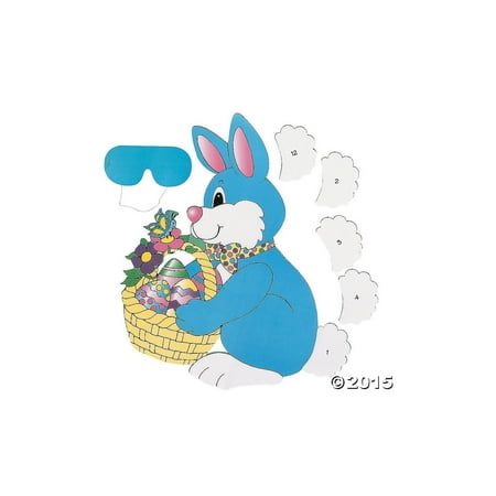 Pin The Tail On The Bunny - PIN the TAIL on the EASTER BUNNY/Spring PARTY GAME/Party ACTIVITY/New in Package w/INSTRUCTIONS/Blindfold, Pin the TAIL on the BUNNY Game By OTC