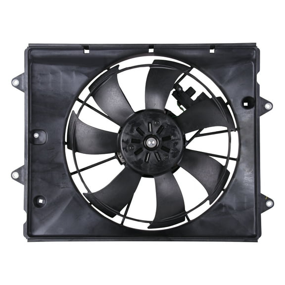 Ikon Motorsport Radiator Cooling Fan Assembly Replacement for 2016-2022 Honda Civic Sedan, 19015-5BA-A01 HO3115174 Automotive Engine Fan, Black