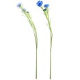 thumbnail image 1 of 2pcs Artificial Cornflower Bunches Fake 3-head Cornflower Realistic Flower Decor, 1 of 2