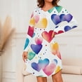 thumbnail image 2 of Jgppe Robe Tunique à Manches Longues pour Femmes Décontractée Imprimé Saint-Valentin Chandail Chemises de Nuit Vêtements de Nuit, 2 of 6