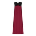 thumbnail image 4 of Women Cross Halter Neck Maxi Dress Trendy Summer Sleeveless Beach Long Dresses 2025 Fashion Clothes, 4 of 7
