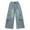 ZC Blue, variant on Girls Jeans Loose Pants Wide Leg Baggy Jeans Elastic Waist Denim Pants With Pockets Toddler Pants Blue 4 Years-5 Years