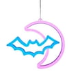 thumbnail image 2 of DAMAI Halloween Moon Bat LED Neon Light Decor, USB or 3-AA Battery Powered Neon Light, Plastic Shatterproof Design for Indoor Party Window Porch Decoration, 2 of 7