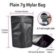 thumbnail image 2 of Mylar Bag, paquete de 100 bolsas de pie, 7 g, 4 x 6 pulgadas, resellables con cierre de cremallera, 2 of 6