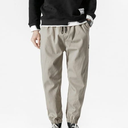 Levmjia Mens Sweatpants Joggers Tall Men s Fashion Classic Twill Relaxed Fit Work Wear Combat Safety Cargo Pants Khaki