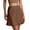 Z-Brown129, variant on JIAYUE Women's Skirts Satin Mini A Line Solid Color High Waist Elastic Cute Silk For Daily Wear Female Stylish Skirt