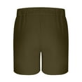 thumbnail image 6 of Coorders Men's and Big Men's Linen Shorts,Men's Drawstring Pull-On Shorts with Pocket, Green,L, 6 of 7