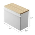 thumbnail image 7 of Yamazaki Home Odds-and-Ends Organizer, White, Steel + Wood, Handles, Lid, No Assembly, 7 of 7