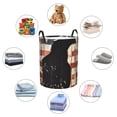 thumbnail image 3 of Lsque Wood Grain Bald Eagle pattern Laundry Hamper Basket, Tall Woven Rope Hamper Basket for Clothes, Lightweight Storage Basket, Collapsible Waterproof-Small, 3 of 8