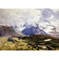 thumbnail image 2 of Sargent, John Singer 14x11 Gold Ornate Wood Framed with Double Matting Museum Art Print Titled - The Simplon, 2 of 4