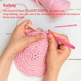thumbnail image 4 of Dalazy 2PCS/Set Crochet Needle Craft Sweater Tapestry Knitting Needlecraft Hook Yarn Sewing Safety Handsewing Pin Color Random, 4 of 9