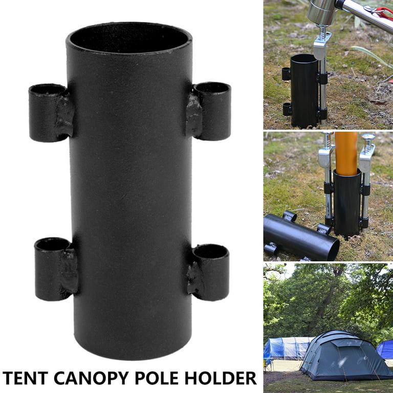 Camping Tent Rod Holder Awning Canopy Rod Metal Sunshade Pole Ground Frame  Fixing Pipe Fishing Windproof Fit for Diameter 1.2inch Rod
