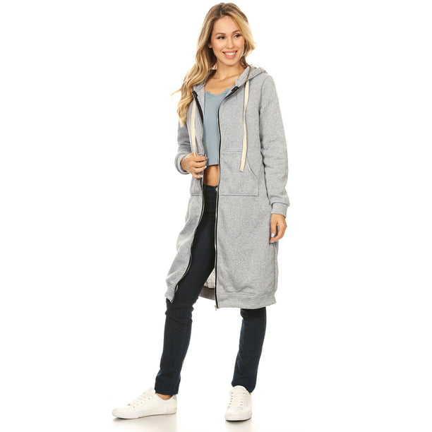 Casual Women's Oversized Long Sleeve Zip Up Hoodie Sweater Sweatshirt  Jacket Outwear - Walmart.com