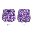 thumbnail image 5 of Lsque Skull Rainbow Mushroom Printed Women's Running Shorts with Liner Pockets,Elastic Quick Dry Workout Athletic Gym Yoga Shorts,Womens High Waist Shorts-X-Large, 5 of 9