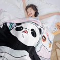thumbnail image 4 of Panda Throw Blanket Cute Panda Blankets Panda Gifts for Girls/Kids Warm Cozy Fluffy Soft Flannel Fleece Blanket for Sofa Bed Couch Travel Blanket Birthday 50"x60", 4 of 6