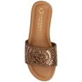 thumbnail image 4 of Journee Women's Maria Slip on Metallic Beaded Flat Slide, 4 of 8