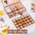 thumbnail image 4 of Jewelry Storage Box Dual Layer Home Bedroom Dust Proof Bracelet Necklace Bangle Jewellery Rings Compartment Case Container, 4 of 7