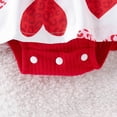 thumbnail image 6 of Valentines Day Outfit Baby Girl Lover Heart Letter Embroider Long Sleeve Romper Top Skirt 2pc Set Baby Girl Clothes for 0-6 Months, 6 of 8