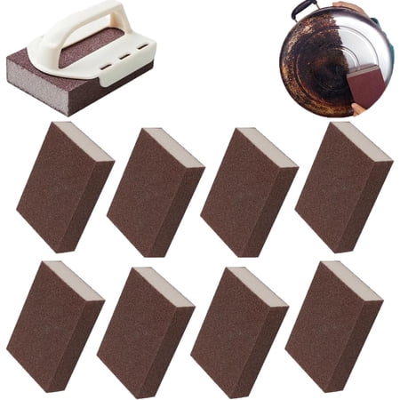 Magic Emery Cleaning Sponge, Magic Cleaning Sponges for Pots and Pans, Magi Carbide Cleaning Sponge, Nano Carborundum Sponge, Magic Scrubber for Removing Rust Cleaning Pots and Pans