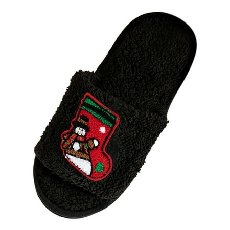 

New Christmas Warm Winter Cotton Slippers Couple Men And Thick Sole Soft Sole Shoes Thickened Anti Slippers