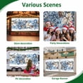 thumbnail image 5 of Fsddascl 6 x 13 Ft Christmas Garage Door Cover, Blue Poinsettia Christmas Large Garage Door Banner, Xmas Botanical Balls Snowflake Hanging Garage Mural Background for Indoor Outdoor Party Supplies, 5 of 9