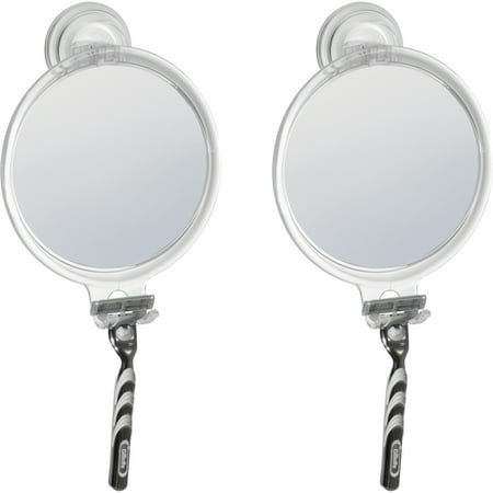 (2 pack) (2 Pack) Suction Fog-Free Mirror