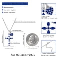 thumbnail image 6 of Beautlace 925 Sterling Silver 3-Way Cross Necklace for Women,Detachable Heart and Birthstone Cross Double Pendant Necklace,Anniversary Birthday Jewelry Gift for Her Mom Wife Girlfriend, 6 of 10