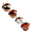 thumbnail image 2 of CPHDW7 4 Pack Vintage Christmas Tree Decorations, Acrylic Animal Pendants, Cozy Woodland Creatures Ornaments for Rustic Nature Themed Home Wreaths Tabletop, 2 of 5