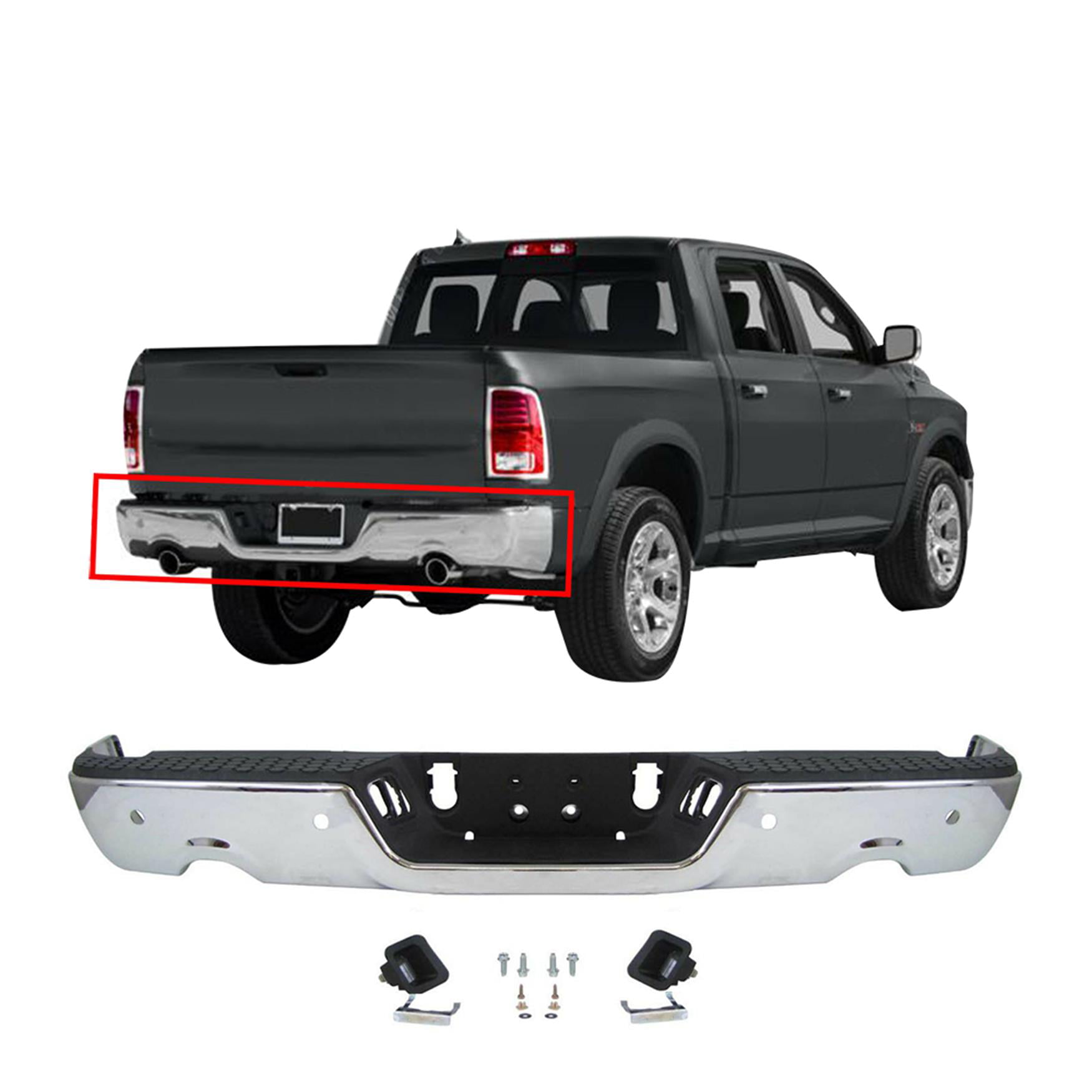 NINTE Fit for 2013-2018 Dodge Ram 2500/3500/HD 2013-2018 Dodge Ram 1500 Gloss Black Plated Mirror Cover W/Turn Signal Cut-Outs