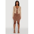 thumbnail image 3 of Womens Haute Monde Floral Lace Tie Front Cardigan, 3 of 5