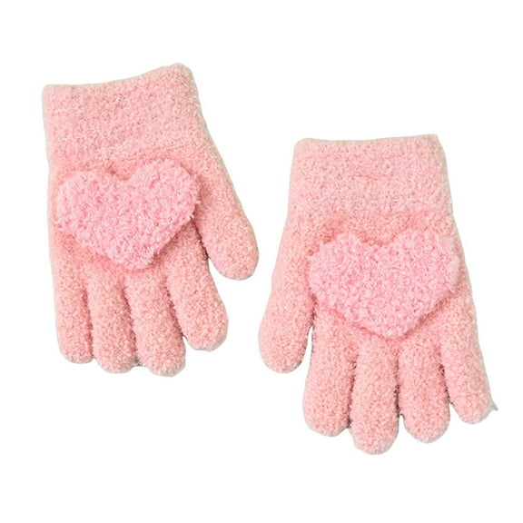Splozh Infant Winter Gloves Kid's Winter Gloves Children Stretchy Warm Gloves Boys Or Girls Knit Gloves Pink,3-6 Years