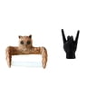 thumbnail image 1 of Porta Rollo De Papel Higiénico Con Forma De Búho Y Estatua Con Gesto De Mano De Roca, Organizador De Toallas De Dibujos Animados único Y Escultura Con Señal De Mano Para Decoración Del, 1 of 8