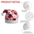 thumbnail image 4 of KLL Christmas Hats for Adults Plush Rose Print Santa Hat Xmas Fluffy Santa Claus Hat for Women Men, 4 of 6