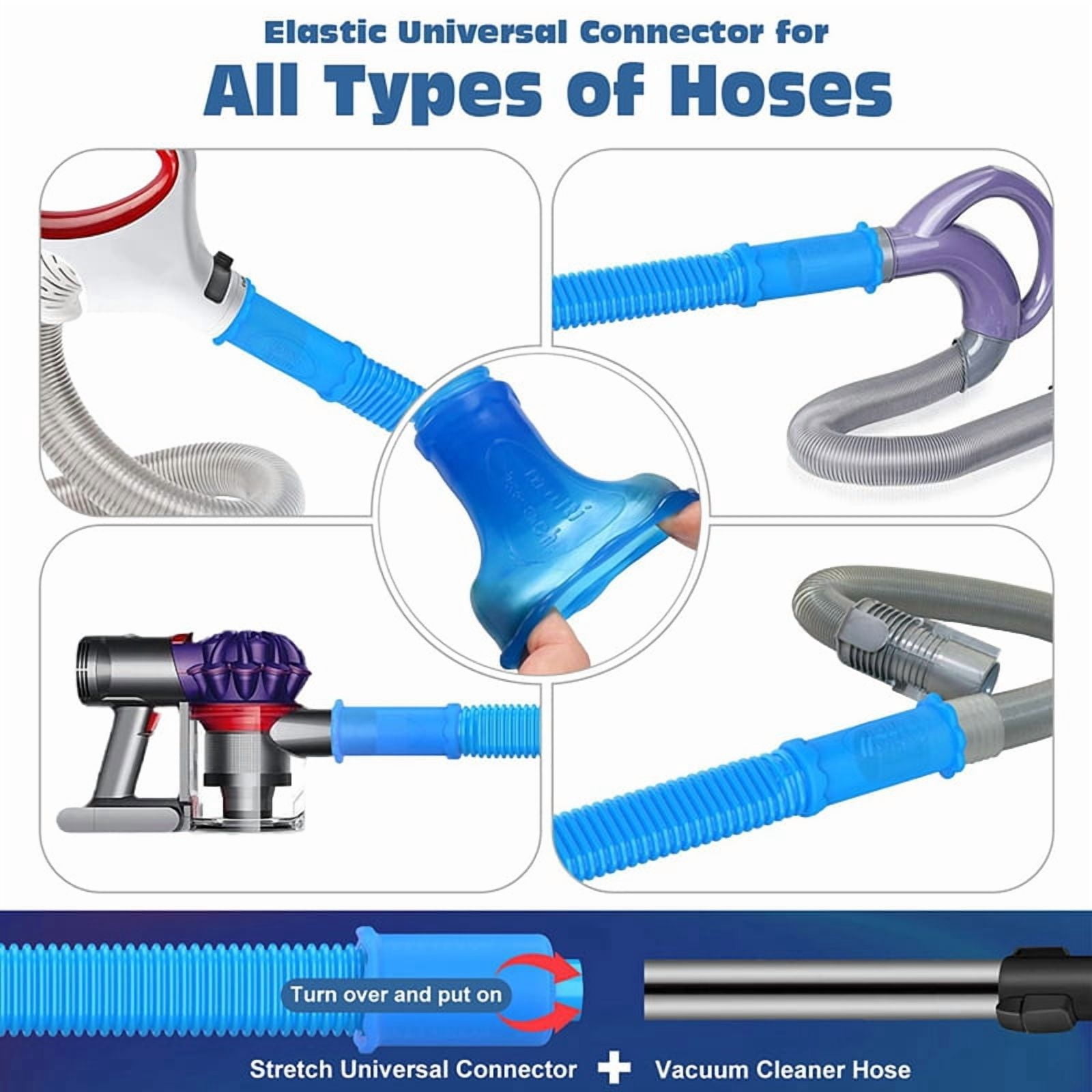 4 Pieces Dryer Vent Cleaner Kit Compatible with All Vacuum Cleaner Dryer Lint Brush and Vacuum Hose Attachment