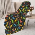 thumbnail image 4 of Throw Blanket for Couch Sofa and Bed, Cartoon Dino Super Soft Plush Throw Blanket, Fuzzy Cuteness Comfy Warm Washable Flannel Blanket & Throws for All Season 80"x60", 4 of 7
