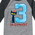 thumbnail image 3 of Pete the Cat -  Happy 3rd Birthday - Toddler And Youth Raglan Graphic T-Shirt, 3 of 6