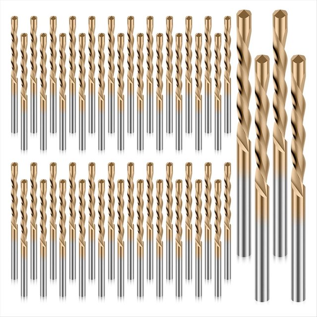 50 Piezas Drywall Bit, Brocas de Corte de Punta de en Espiral de 1/8 Pulgada, Brocas de Corte de Acero de Alta Velocidad M2