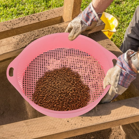 OFFIGAM Multi-Use Sifting Pan Tool ABS Plastic Sieve for Kitchen, Gardening, and Crafting - 1 Set