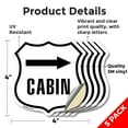 thumbnail image 2 of Cabin Right (5 Pack) 4 inch X 4 inch Shield Shaped Heavy Duty 3.2 mil Vinyl Decals Weather Resistant Made in the USA, 2 of 5