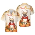 thumbnail image 3 of Happy Thanksgiving French Bulldog with Turkey Pumpkins Autumn Vibes Hawaiian Shirt Breathable Summer Unisex Merch Dog Lover Gifts - 12018, 3 of 6