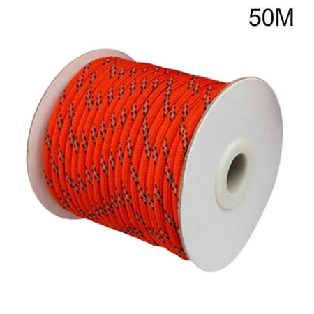 Corda Da Tenda Fluorescente Riflettente 550 Type III, Paracord Alta Visibilità, Diametro 4mm, Resistente A Raggi UV E Muffa, In Varie Lunghezze E Colori - 4