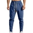 thumbnail image 5 of MXALUOB Men's Running Pants Ankle Zipper Tapered Jogger Pant Elastic Waist Athletic Trousers with Zip Pockets for Training Fitness, 5 of 7